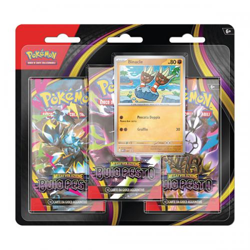 POKEMON Megaevoluzione BUIO PESTO Gioco di carte Collezionabili In Blister (x cm) (3 buste+1 carta M5) ITA…x1